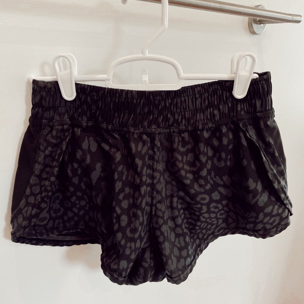 Black Cheetah Print Altar’d State Athletic Shorts